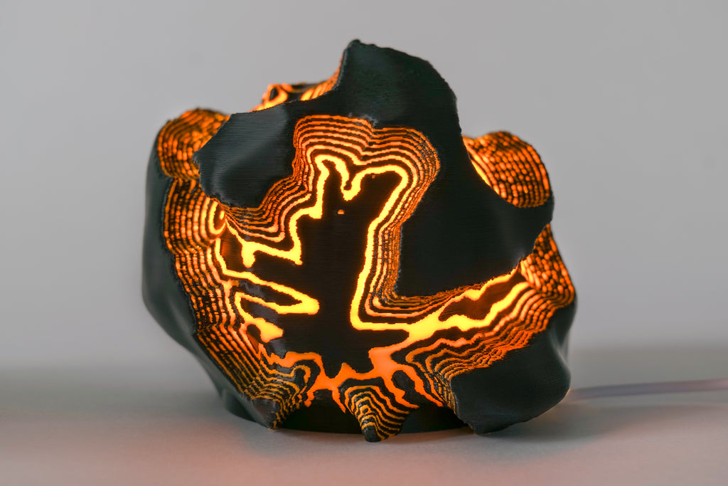 Fire Sculpted Mini Lamp