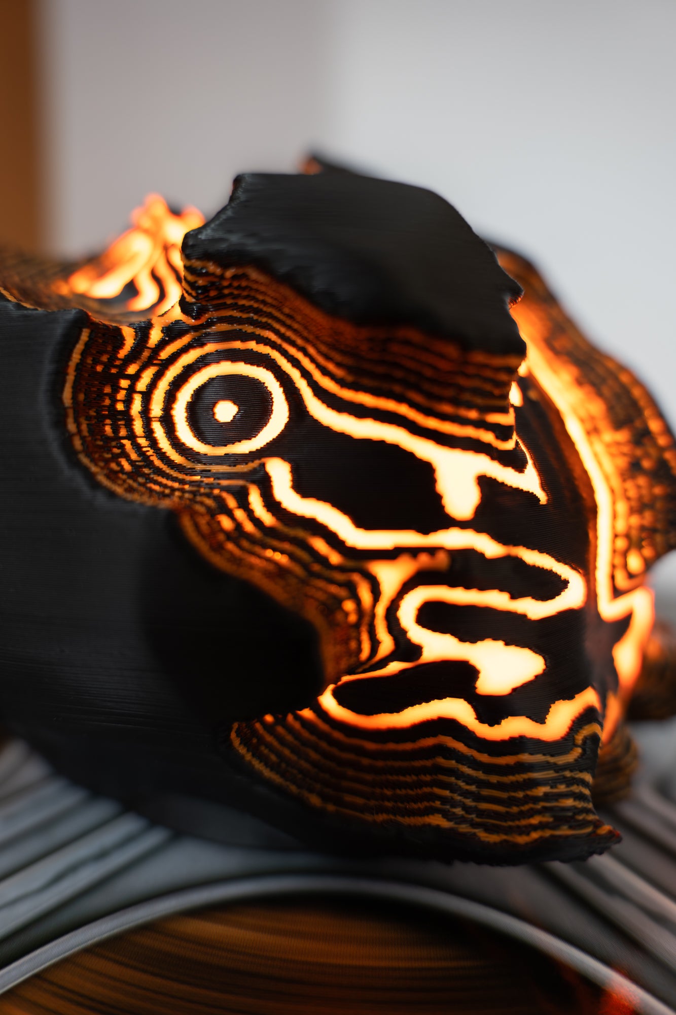Fire Sculpted Mini Lamp