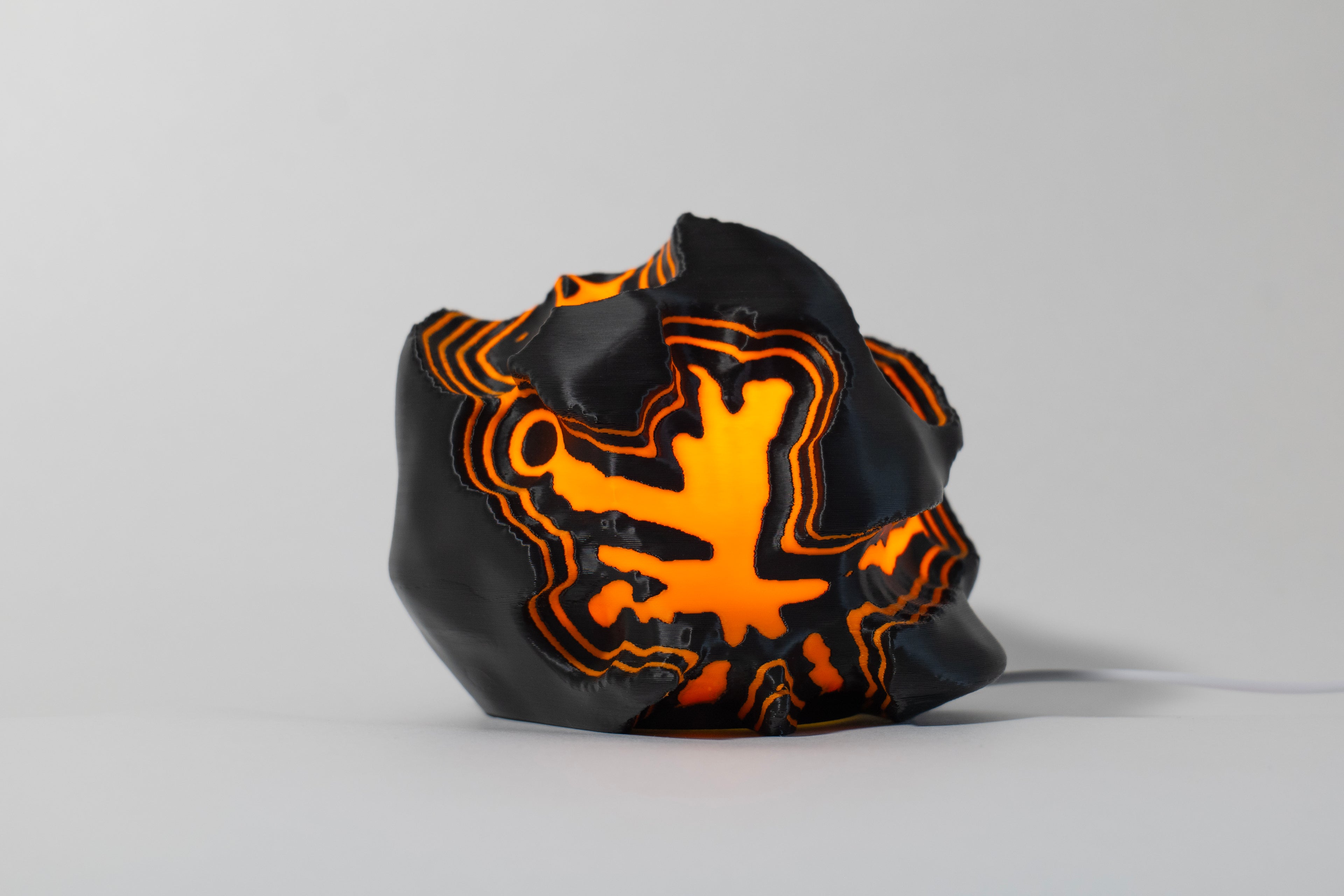 Fire Sculpted Mini Lamp