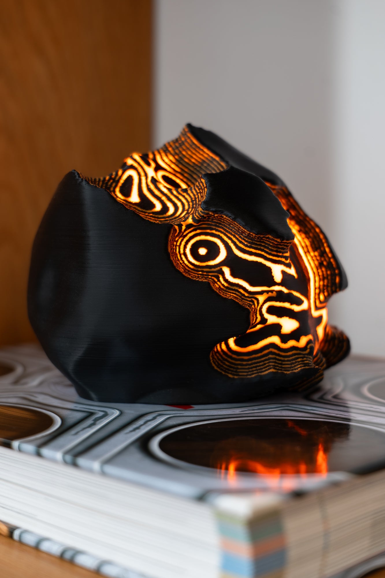 Fire Sculpted Mini Lamp